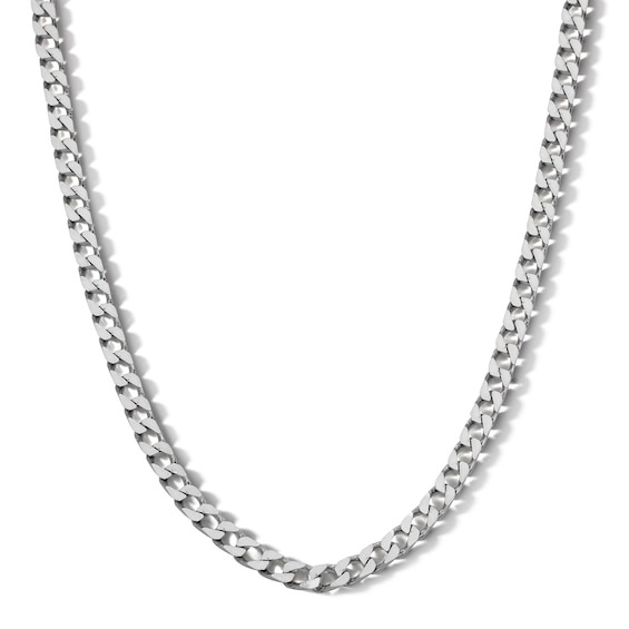​​​​​​​Sterling Silver Diamond Cut Square Curb Chain Made in Italy - 22"