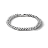 Thumbnail Image 1 of Sterling Silver Textured Curb Chain Bracelet Made in Italy - 8.5&quot;