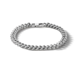 Sterling Silver Textured Curb Chain Bracelet Made in Italy - 8.5&quot;