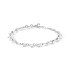 Thumbnail Image 1 of ​​​​​​​Child's Sterling Silver Diamond-Cut Heart Chain Bracelet Made in Italy - 6&quot;