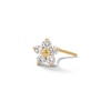 Thumbnail Image 0 of 14K Solid Gold CZ Flower L-Shape Nose Stud - 22G 1/4"