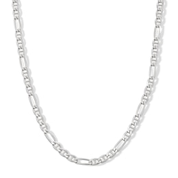 Sterling Silver Diamond-Cut Figarucci Chain Made in Italy - 20&quot;