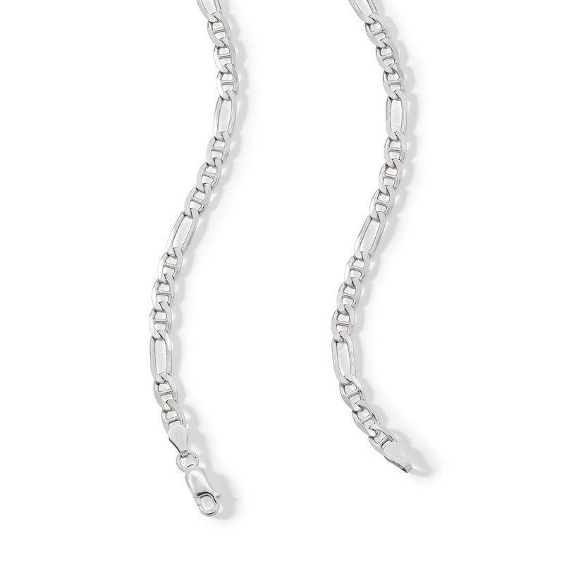 Main Image 3 of Sterling Silver Diamond-Cut Figarucci Chain Made in Italy - 20&quot;