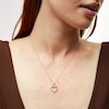 Thumbnail Image 1 of Sterling Silver CZ Baguette Heart Pendant Necklace - 18"