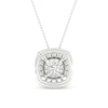 Thumbnail Image 1 of Sterling Silver Diamond Accent Square Framed Pendant Necklace - 18&quot;