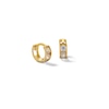 Thumbnail Image 0 of ​​​​​​​10K Solid Gold CZ Huggie Hoops