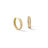 Thumbnail Image 1 of ​​​​​​​10K Solid Gold CZ Huggie Hoops