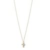 Thumbnail Image 1 of 14K Gold Plated 1/10 CT. T.W. Diamond Cross Pendant Necklace