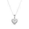 Thumbnail Image 0 of Sterling Silver Diamond Accent Small Heart Pendant Necklace - 18"