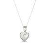 Thumbnail Image 1 of Sterling Silver Diamond Accent Small Heart Pendant Necklace - 18"