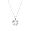 Thumbnail Image 3 of Sterling Silver Diamond Accent Small Heart Pendant Necklace - 18"