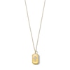Thumbnail Image 0 of 14K Gold Plated 1/6 CT. T.W. Diamond Cross Dog Tag Pendant Necklace