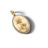 Thumbnail Image 2 of 14K Gold Plated 1/20 CT. T.W. Diamond Rose Necklace Charm