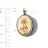 Thumbnail Image 3 of 14K Gold Plated 1/20 CT. T.W. Diamond Rose Necklace Charm