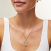 Thumbnail Image 2 of 14K Solid Gold Padre Nuestro Cross Necklace Charm