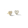 Thumbnail Image 1 of 14K Plated Gold Diamond Accent Heart Studs