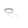 Thumbnail Image 1 of ​​​​​​​Sterling Silver Black and Clear CZ Double Row Band Ring - Size 7