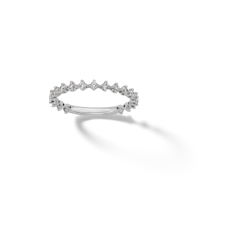 Main Image 1 of Sterling Silver CZ Round Band - Size 7