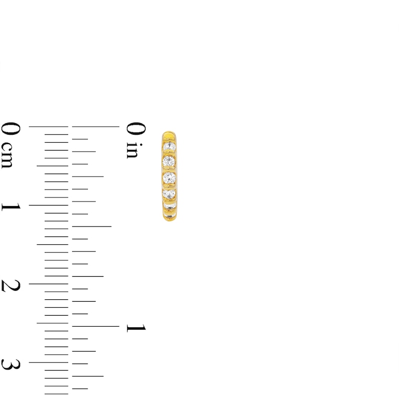 Main Image 3 of 10K Solid Gold 1/5 CT. T.W. Diamond Huggies