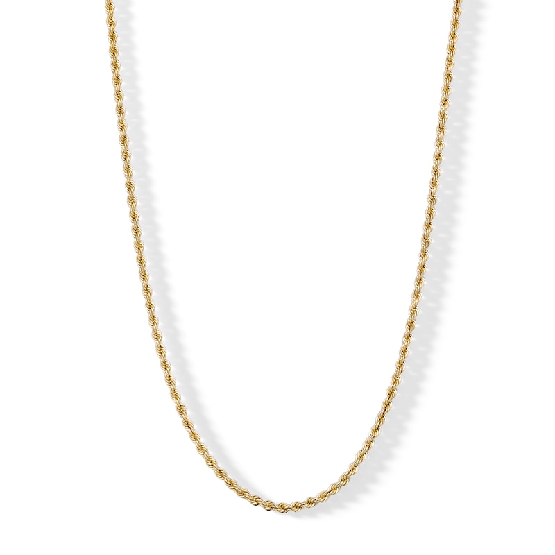 Main Image 1 of 10K Hollow Gold Rope Chain - 20&quot;