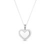 Thumbnail Image 0 of ​​​​​​​​​​​​​​Sterling Silver CZ Heart Frame Pendant Necklace - 16" + 2"