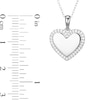 Thumbnail Image 3 of ​​​​​​​​​​​​​​Sterling Silver CZ Heart Frame Pendant Necklace - 16" + 2"
