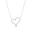 Thumbnail Image 0 of ​​​​​​​​​​​​​​Sterling Silver CZ Fancy Heart Pendant Necklace - 16" + 2"