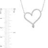 Thumbnail Image 3 of ​​​​​​​​​​​​​​Sterling Silver CZ Fancy Heart Pendant Necklace - 16" + 2"