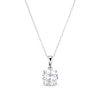 Thumbnail Image 1 of ​​​​​​​​​​​​​​Sterling Silver CZ Round Solitaire Pendant Necklace - 16&quot; + 2&quot;