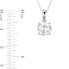 Thumbnail Image 4 of ​​​​​​​​​​​​​​Sterling Silver CZ Round Solitaire Pendant Necklace - 16&quot; + 2&quot;