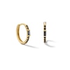 Thumbnail Image 0 of ​​​​​​​​​​​​​​10K Solid Gold Black CZ Baguette Cut Huggie Hoops