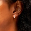 Thumbnail Image 2 of 10K Solid Gold CZ Huggie Hoops