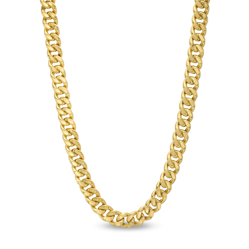 Main Image 3 of ​​​​​​​14K Hollow Gold Reversible Cuban Chain - 22&quot;