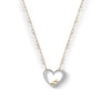 Thumbnail Image 1 of 14K Gold Plated 1/15 CT. T.W. Diamond Double Heart Pendant - 18&quot;