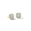 Thumbnail Image 1 of 10K Solid Gold 1/3 CT. T.W. Diamond Square Frame Studs