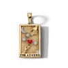 Thumbnail Image 0 of 14K Gold Plated Diamond Accent and Red Enamel The Lovers Tarot Card Necklace Charm