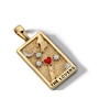 Thumbnail Image 2 of 14K Gold Plated Diamond Accent and Red Enamel The Lovers Tarot Card Necklace Charm
