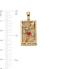 Thumbnail Image 3 of 14K Gold Plated Diamond Accent and Red Enamel The Lovers Tarot Card Necklace Charm