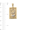 Thumbnail Image 3 of 14K Gold Plated Diamond Accent The Moon Tarot Card Necklace Charm