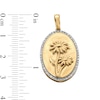 Thumbnail Image 3 of 14K Gold Plated 1/20 CT. T.W. Diamond Daisy Necklace Charm