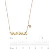 Thumbnail Image 2 of 14K Gold Plated Diamond Accent Mama Heart Necklace - 18"