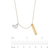 Thumbnail Image 2 of 14K Gold Plated 1/20 CT. T.W. Diamond Love You More Pendant - 18"