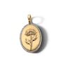 Thumbnail Image 0 of 14K Gold Plated 1/20 CT. T.W. Diamond Chrysanthemum Necklace Charm