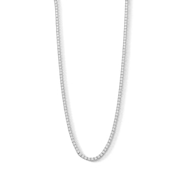 ​​​​​​​Sterling Silver CZ Tennis Necklace - 17&quot;