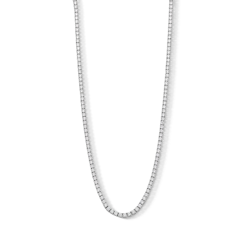 ​​​​​​​Sterling Silver CZ Tennis Necklace - 17"