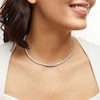 Thumbnail Image 2 of ​​​​​​​Sterling Silver CZ Tennis Necklace - 17&quot;