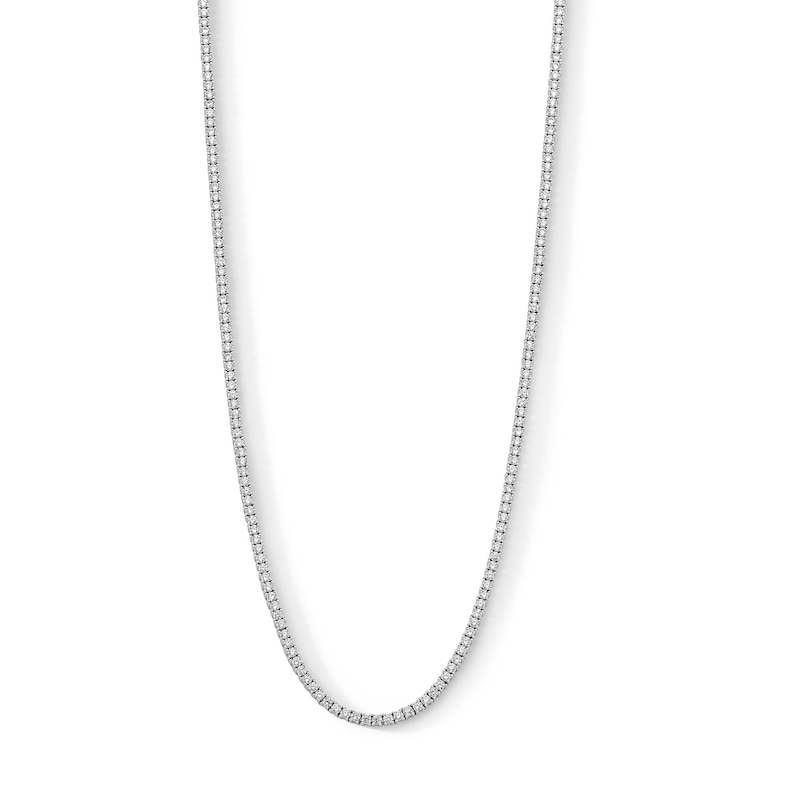 ​​​​​​​Sterling Silver CZ Tennis Necklace - 17"