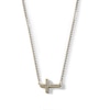 Thumbnail Image 0 of 14K Gold Plated Diamond Accent Sideways Cross Pendant - 18"