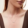 Thumbnail Image 1 of 14K Gold Plated Diamond Accent Sideways Cross Pendant - 18"