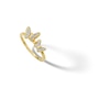 Thumbnail Image 3 of 14K Gold Plated 1/20 CT. T.W. Diamond Two Butterfly Ring